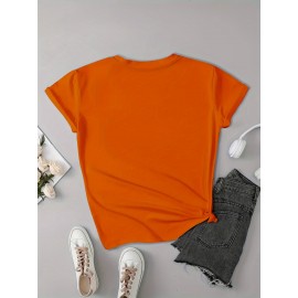 Women's Lightweight Short Sleeve T-Shirt - Vibrant Orange Spanish Bible Verse 