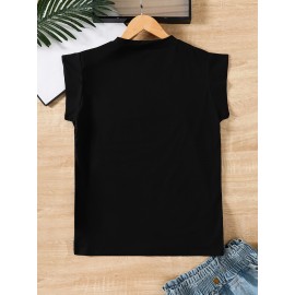 Holiday Cheer| Festive Yellow Christmas Tree Print T-Shirt for Women - Soft Stretch Fabric, Round Neck, Sleeveless Design with Glittery Star & Bow Detail, Machine Washable, Perfect for All Seasons, Christmas Garland