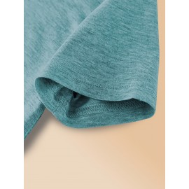 Women'S Casual Forest Print T-Shirt - Breathable Short Sleeve Crew Neck, Dopamine Design, Versatile Outdoor & Top for Spring/Summer/Fall, Forest Shirt