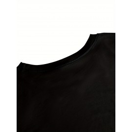 Women'S Mountain & Sunset Graphic Sweatshirt - Casual Long-Sleeve Pullover with Trekking Silhouette Design, Stretchy Polyester Blend, Round Neck, Spring/Summer Top, Machine Washable, Outdoor Casual Wear|Casual Style|Stretchy Fabric